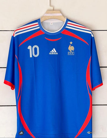 France 2006/07 Home-Zidane Retro-Five Sleeve