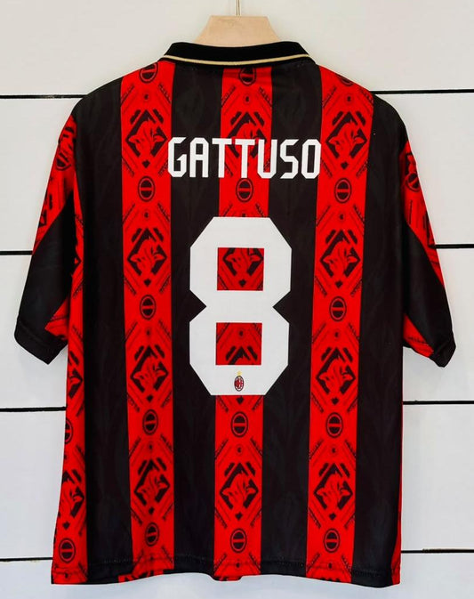 AC Milan 1993/94 Home-GATTUSO 8-Collar Five Sleeve-AM Retro Store