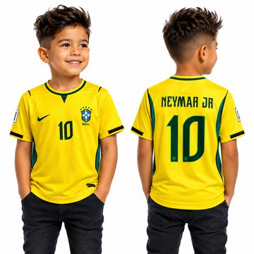 Kids & Boys 2026 World Cup Jersey-Brazil-Home-NEYMAR-AM Retro Store