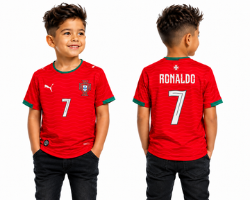 Kids & Boys 2026 World Cup Jersey-Portugal-Home-Ronaldo-AM Retro Store