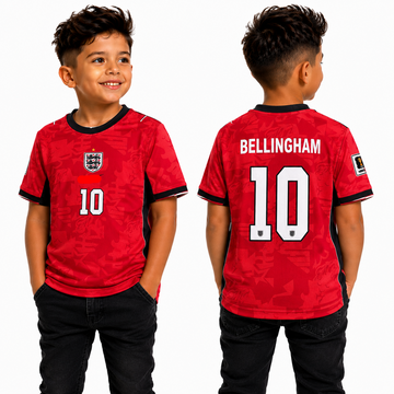 Kids & Boys 2026 World Cup Jersey-England Away-BELLINGHAM-AM Retro Store