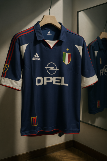 AC Milan 1999/2000 Third Kit-Maldini-Siganture-Collar Five Sleeve-AM Retro Store