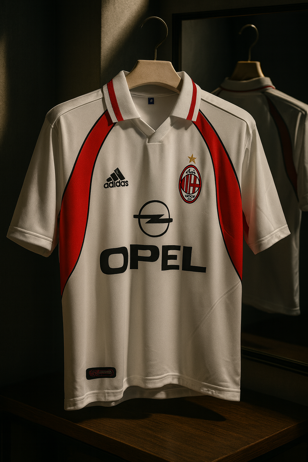 AC Milan 2000/01 Away Maldini-Signature Collar Five Sleeve