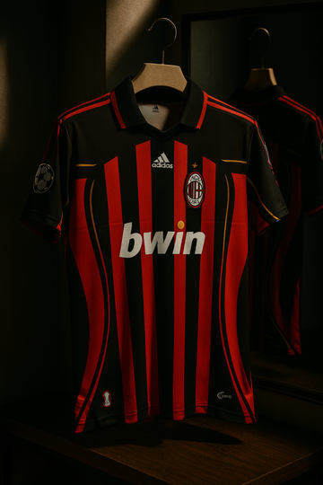 AC Milan 2006/07 Home-Maldini- Collar Half Sleeve