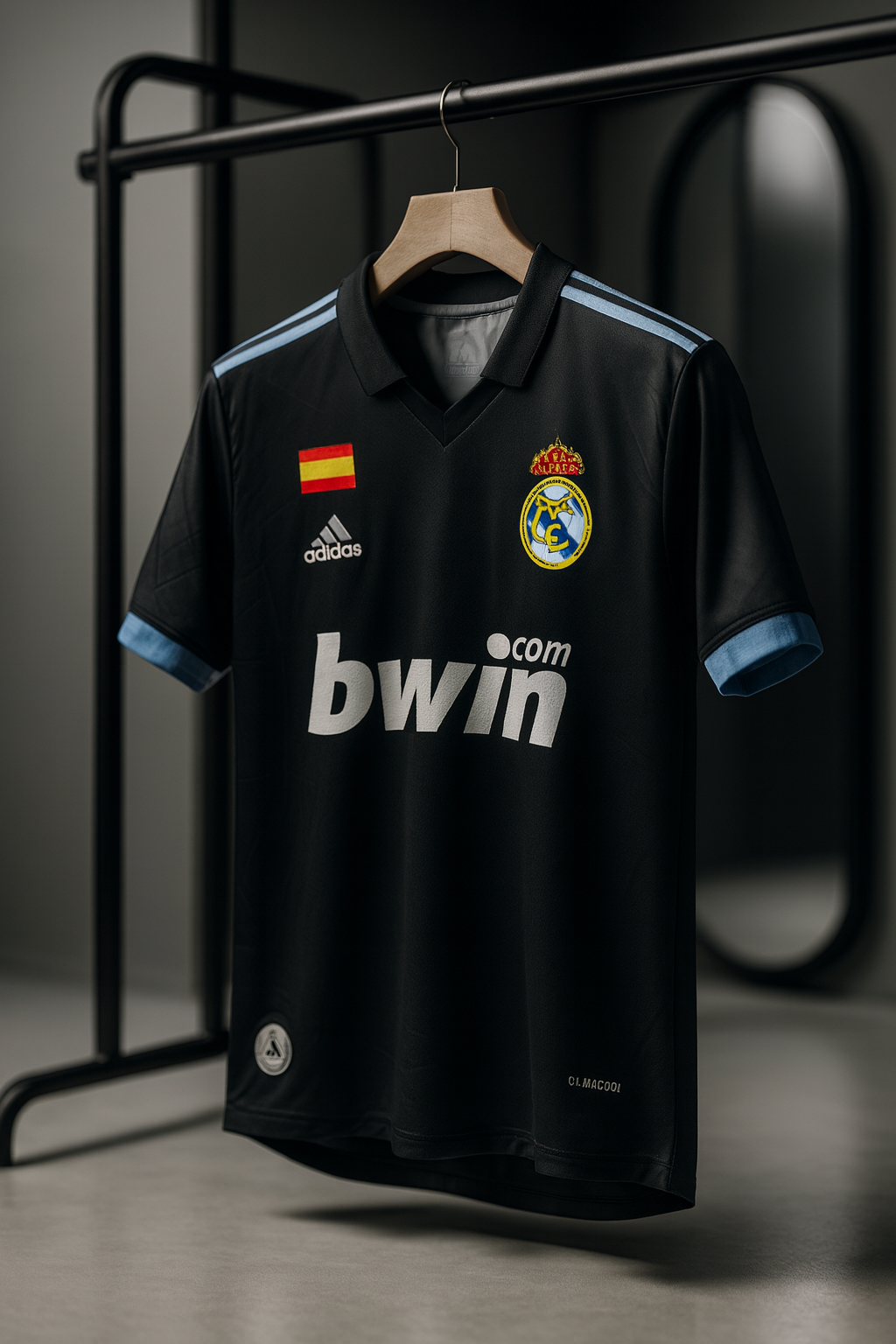 Real Madrid 2009/10 Away-Kaka- Retro -Collar Half Sleeve