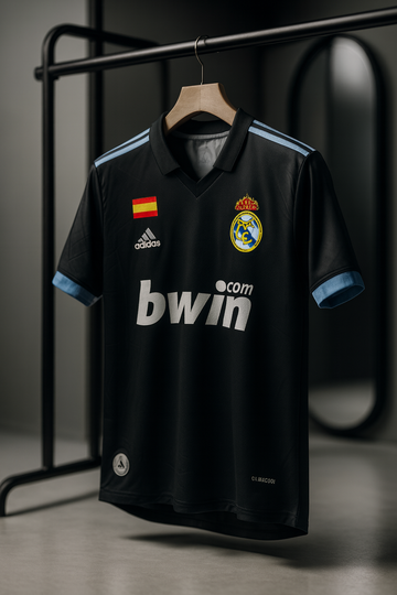 Real Madrid 2009/10 Away-Kaka- Retro -Collar Half Sleeve