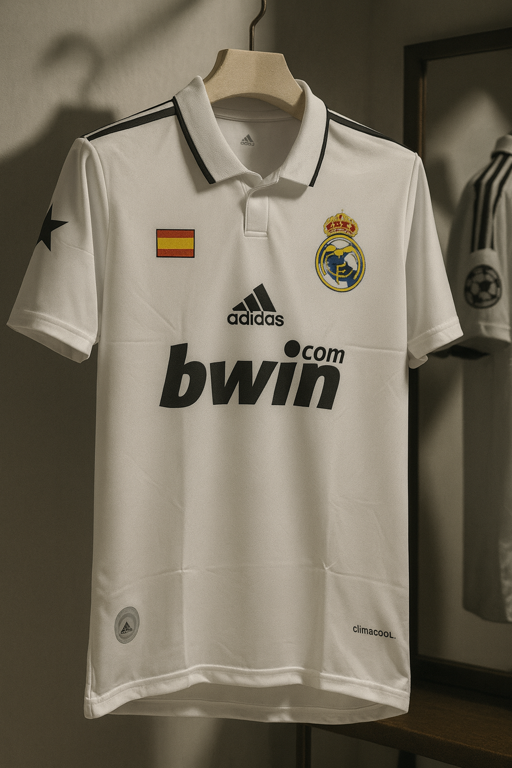 Real Madrid 2008/09 Home-SERGIO RAMOS RETRO-Collar Half Sleeve