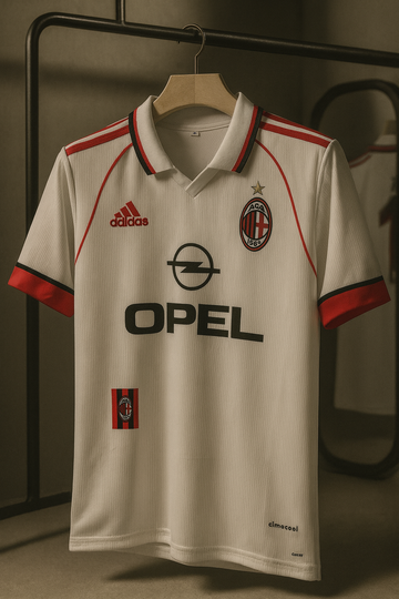 AC Milan 1998/99 Away Kit-Maldini- Collar Half Sleeve