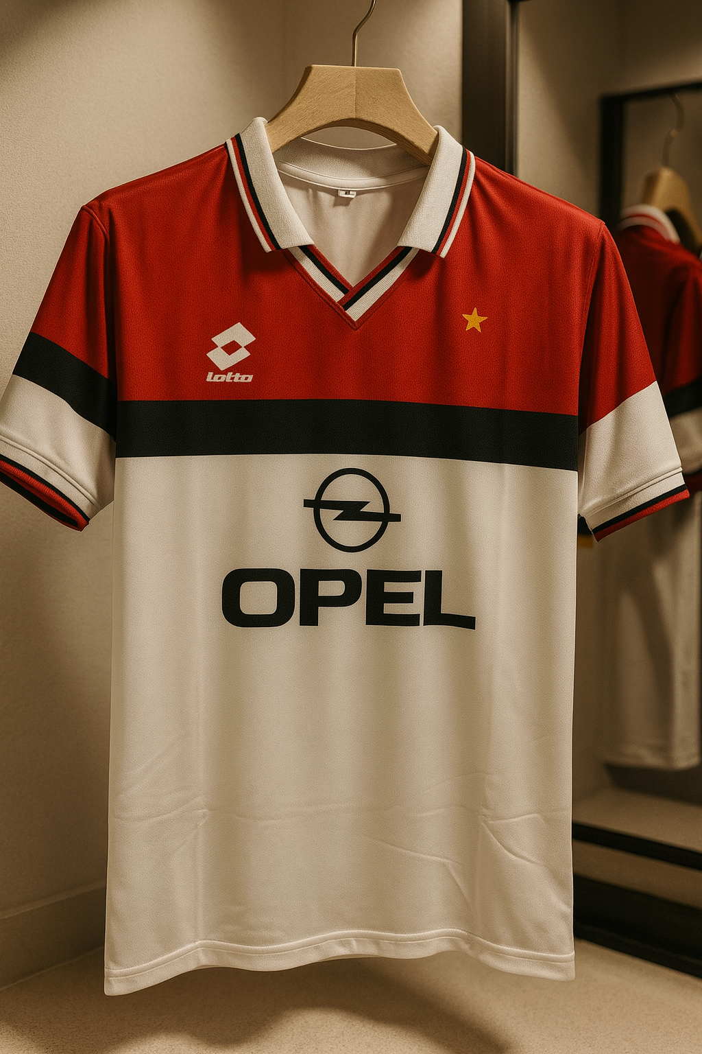 AC Milan 1994/95 Away- Maldini-Collar Half Sleeve