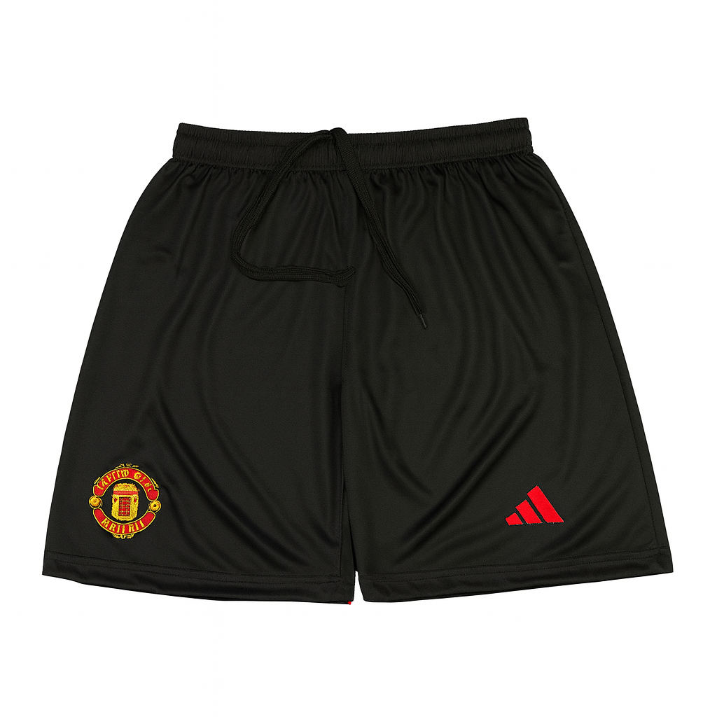 Kids/Boys Shorts-Manchester United-Black