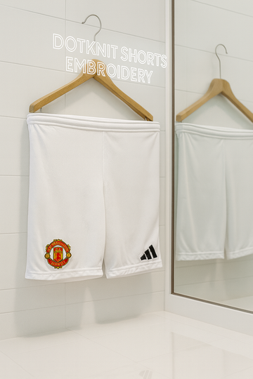 Dotknit Embroidery Shorts-Manchester United-white