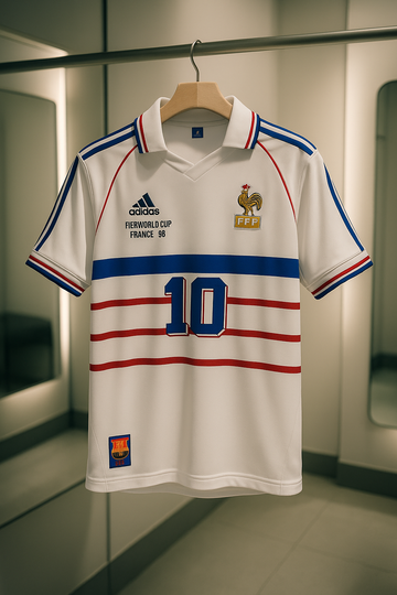 France 1998 World Cup Away-Zidane - Signature Embroidery