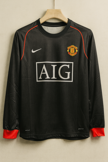 Manchester United 2007/08 Away-Ronaldo-Signature Embroidery Full sleeve