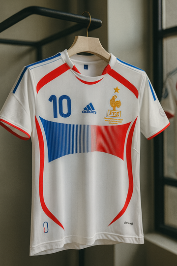 France 2006/07 Away-Zidane-Signature Embroidery-Retro Jersey