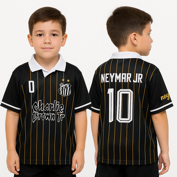 Kids/Boys Collar Five sleeve Jersey-Neymar Jr