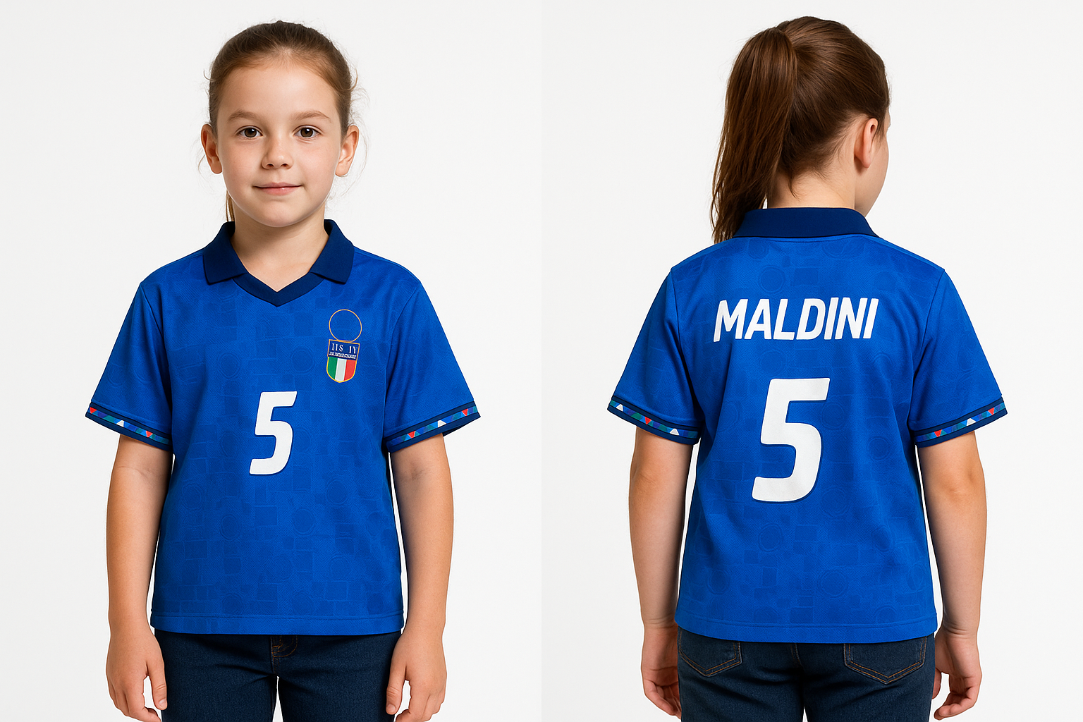 Kids&Boys Collar Five Sleeve Jersey-Maldini
