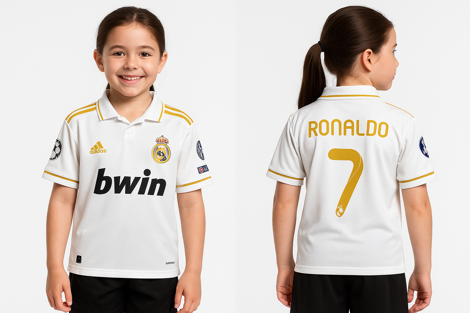 Kids/Boys Collar Five Sleeve Jersey-Ronaldo