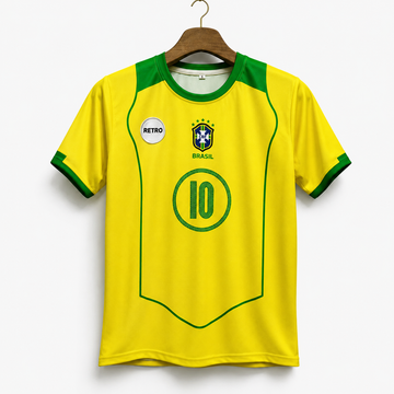 Brazil 2004 Home-RONALDINHO 10-AM Retro Store