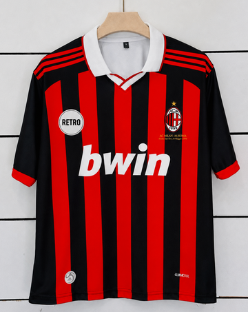 AC Milan 2009/10 Home-BECKHAM 32-Collar Five Sleeve-AM Retro Store