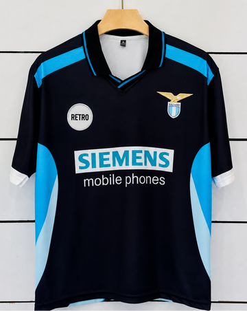 Lazio Vintage 2000/01 Away-CRESPO 10-Collar Five Sleeve-AM Retro Store