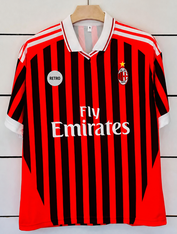 AC Milan Retro Kit-KAKA 22-Collar Five Sleeve-AM Retro Store