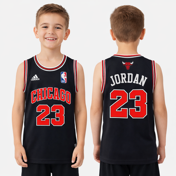 Kids Sleeveless Basketball Jersey-Chicago 23-AM Retro Store