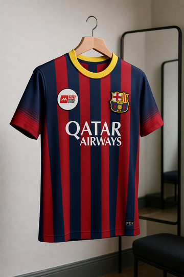 Barcelona 2013/14 Home-Vintage Jersey-Messi- Signature Embroidery-AM Retro Store