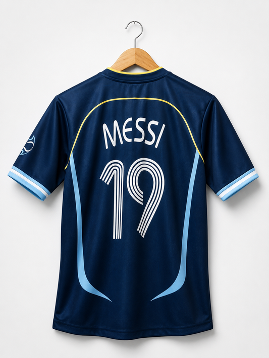 Kids/Boys Five Sleeve Jersey-Argentina MESSI 19 Retro-AM Retro Five Sleeve
