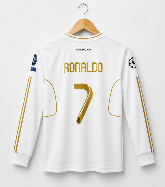 Kids/Boys Full Sleeve Jersey-Real Madrid 2011/12 Home-Ronaldo 7-AM Retro Store