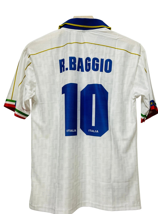 Italy Vintage 1994/95 Away-ROBBERTO BAGGIO 10-Collar Five Sleeve -Embroidery-AM Retro Store