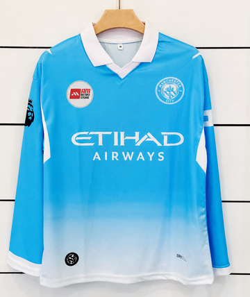 Manchester City 2026/27 Home-HAALAND 9-Collar full Sleeve-Loose Fit-AM Retro Store