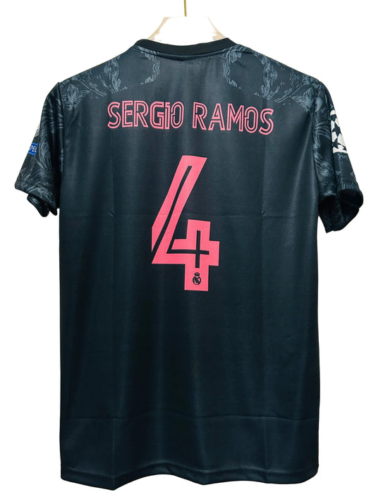 Real Madrid 2020/21 Third Kit-SERGIO RAMOS 4-Half sleeve Sublimation-AM Retro Store