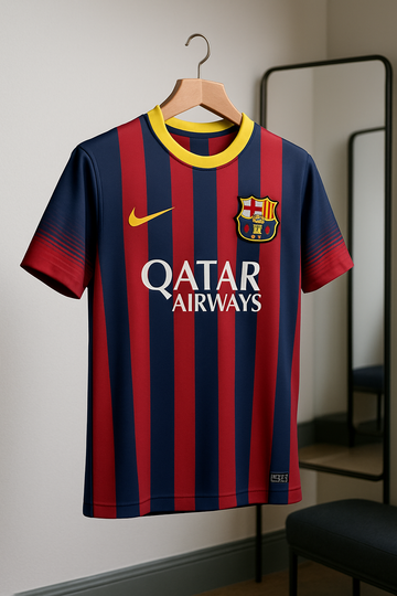 Barcelona 2013/14 Home-Vintage Jersey-Messi- Signature Embroidery-AM Retro Store