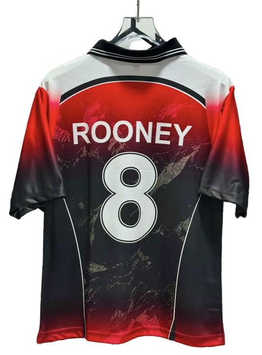 Manchester United Bold Red & Black Jersey-ROONEY 8-Collar Five Sleeve-AM Retro Store