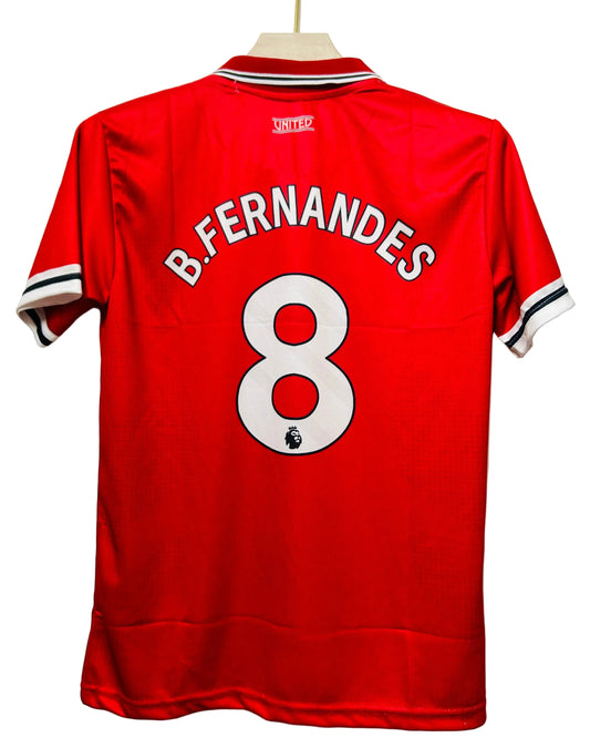 Manchester United 2026/27 Home- B FERNANDES 8-Collar Half Sleeve- AM Retro Store