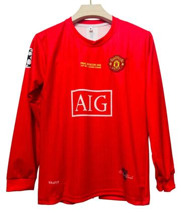 Manchester United 2007/08 Home-Ronaldo 7 -Embroidery-Full Sleeve-AM Retro Store