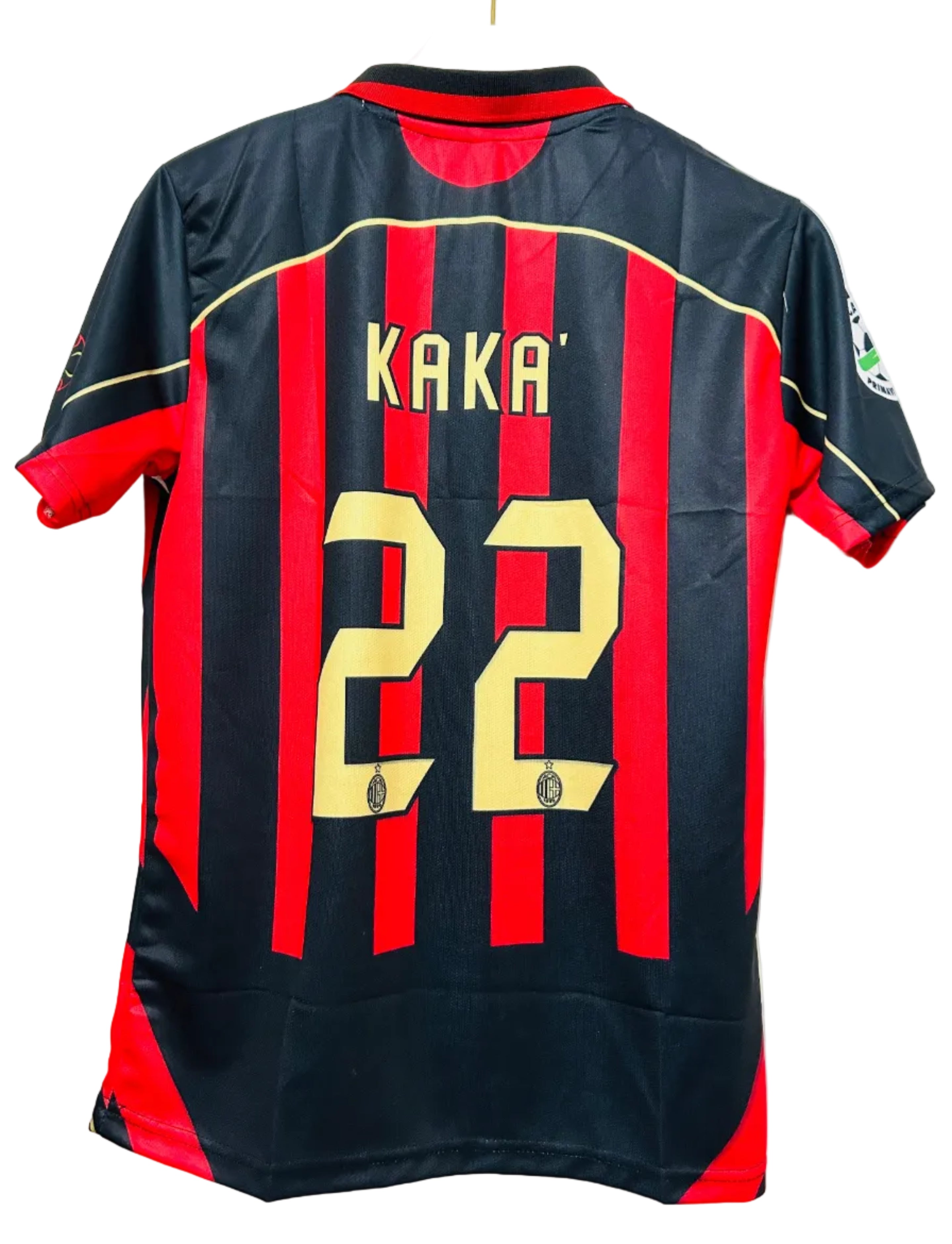 AC Milan 2006/07 Home-KAKA 22-Collar Half Sleeve-AM Retro Store