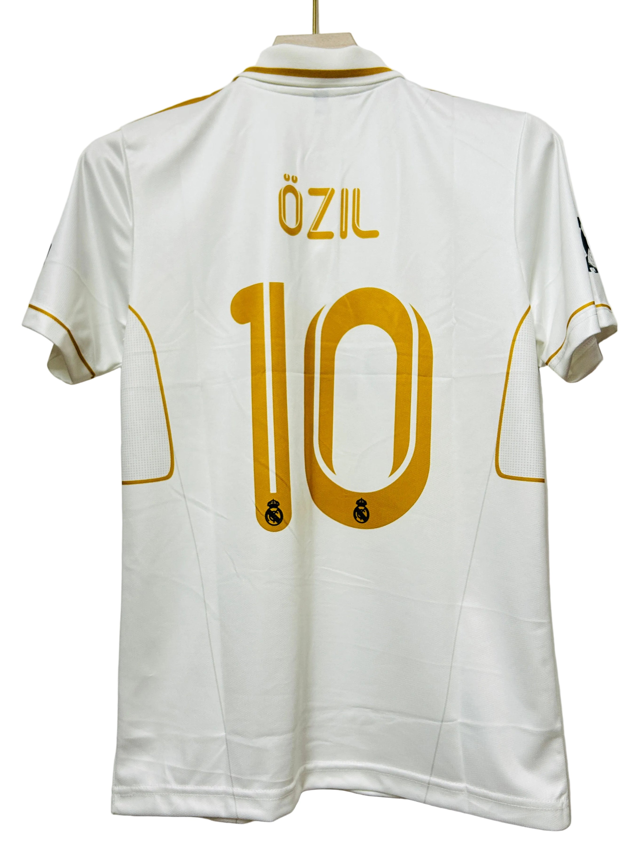 Real Madrid 2011/12 Home Retro-OZIL 10-Signature-Embroidery-Collar Hal