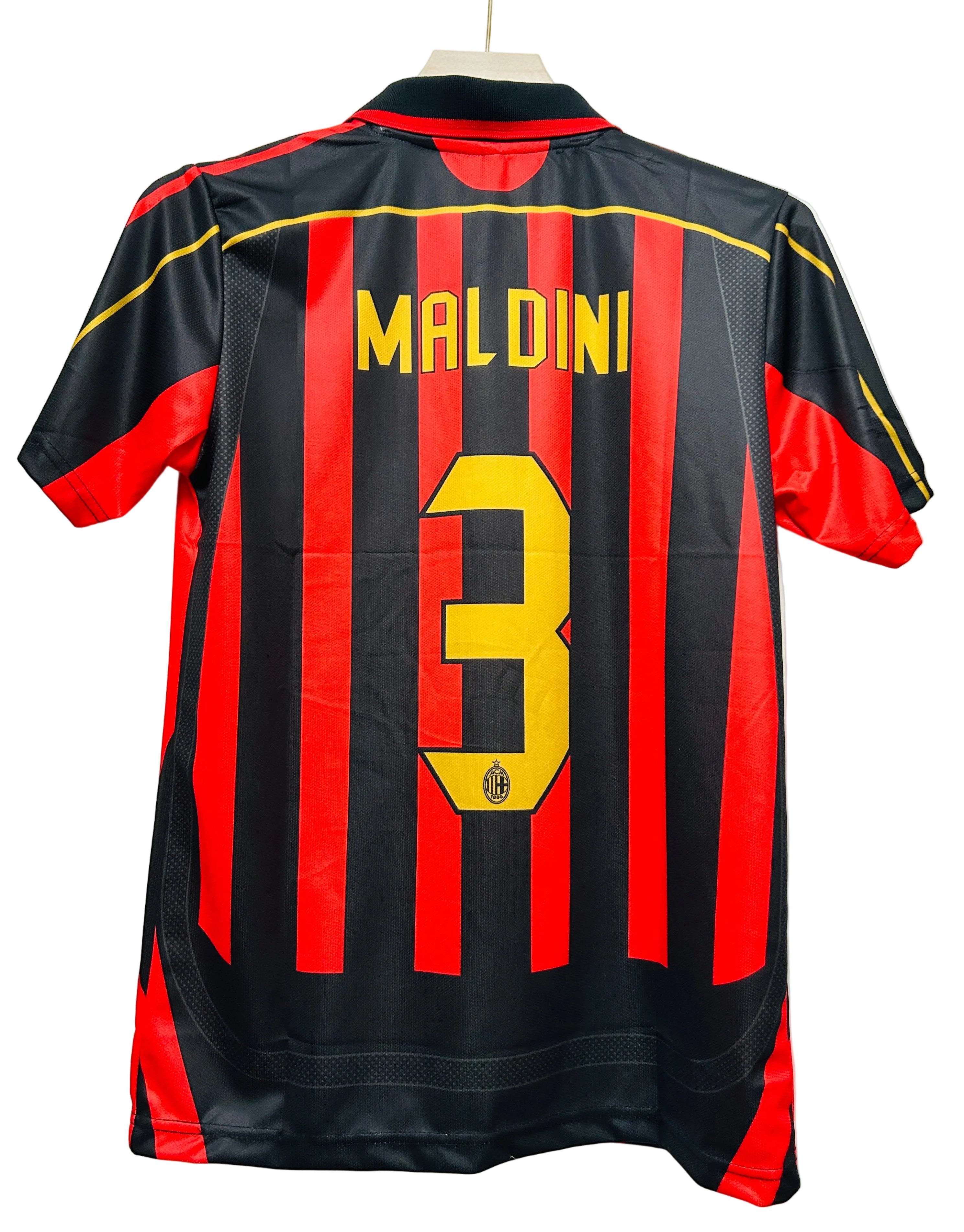  AC Milan  MALDINI#3】 AC Milan 2006/07 Home-MALDINI 3-Signature-Embroidery-Collar Half Sleev