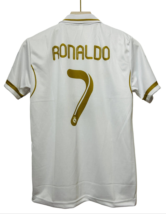 Real Madrid 2011/12 Home Retro-Ronaldo 7-Embroidery-Collar Half sleeve-AM Retro Store