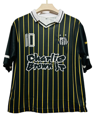 Santos FC x Charlie Brown five-sleeve jersey-NEYMAR 10-Embroidery-Collar Five SLeeve-AM Retro Store