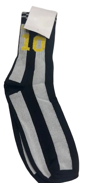 NEYMAR 10 Retro Football Socks – SANTOS FC Edition | Crew Length 3/4  (37 cm)