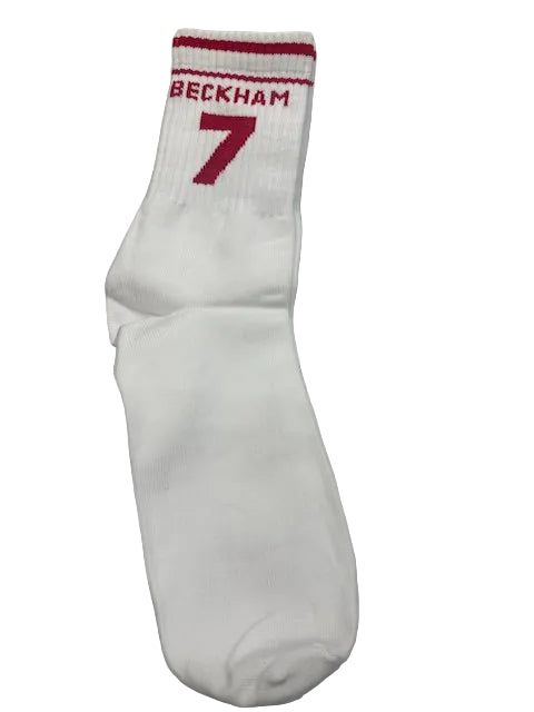 BECKHAM 7 Retro Football Socks –| Crew Length 3/4 (37 cm)