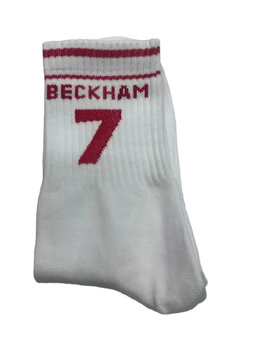 BECKHAM 7 Retro Football Socks –| Crew Length 3/4 (37 cm)