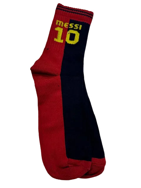 Messi 10 Retro Football Socks – Barcelona | Crew Length 3/4 (37 cm)