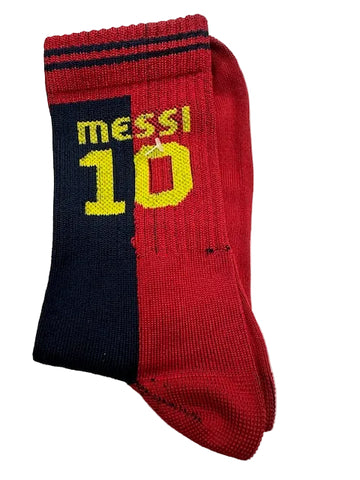 Messi 10 Retro Football Socks – Barcelona | Crew Length 3/4 (37 cm)
