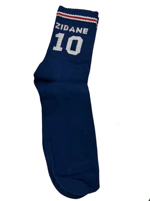 ZIDANE 10 Retro Football Socks –| Crew Length 3/4 (37 cm)