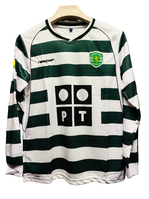 Sporting-2002/03 Home-Ronaldo-Signature Embroidery Full Sleeve
