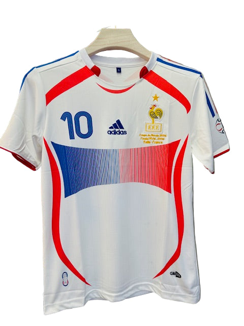 France 2006/07 Away-Zidane-Signature Embroidery-Retro Jersey