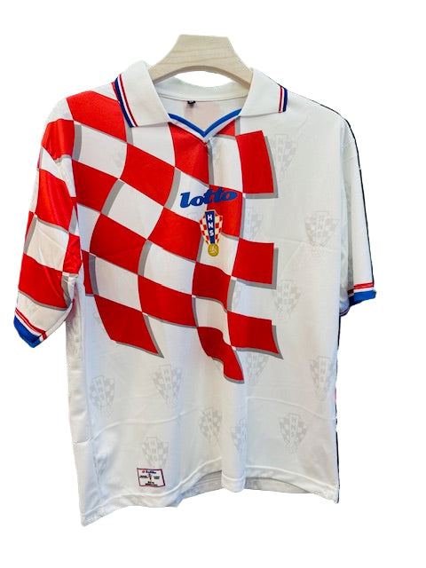 Croatia 1998 Retro Jersey-Collar Five Sleeve